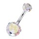 thumbnail image 5 of Rhinestone de material acero Rhinestone Botón de Vientre Zircon Piercings Joyería 3, 5 of 5