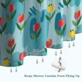 thumbnail image 6 of Pioneer Flower Floral Print Pattern Shower Curtain 36"x72", Bathroom Decorative Shower Curtain Set with 12 Hooks, Waterproof Washable, 6 of 6