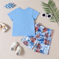 thumbnail image 4 of Utlike Toddler Boys Outfits Sets Short Sleeve Tree Prints T Shirt Tops And Shorts Set&Outfits Boys Matching Sets Size 3 Years-4 Years, 4 of 5