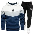 thumbnail image 5 of Nuevos conjuntos para hombre, Sudadera con capucha y pantalones con cremallera para primavera y otoño, chándal informal de 2 piezas, traje deportivo para correr y trotar de marca para hombre, 5 of 5