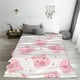thumbnail image 5 of Balery Cartoon Pig Manta de Felpa Suave y Acogedora – Cobija de Franela Aterciopelada para Cama, Lavable y Cálida para Sofá, Mascotas, Transpirable-40"x30", 5 of 7