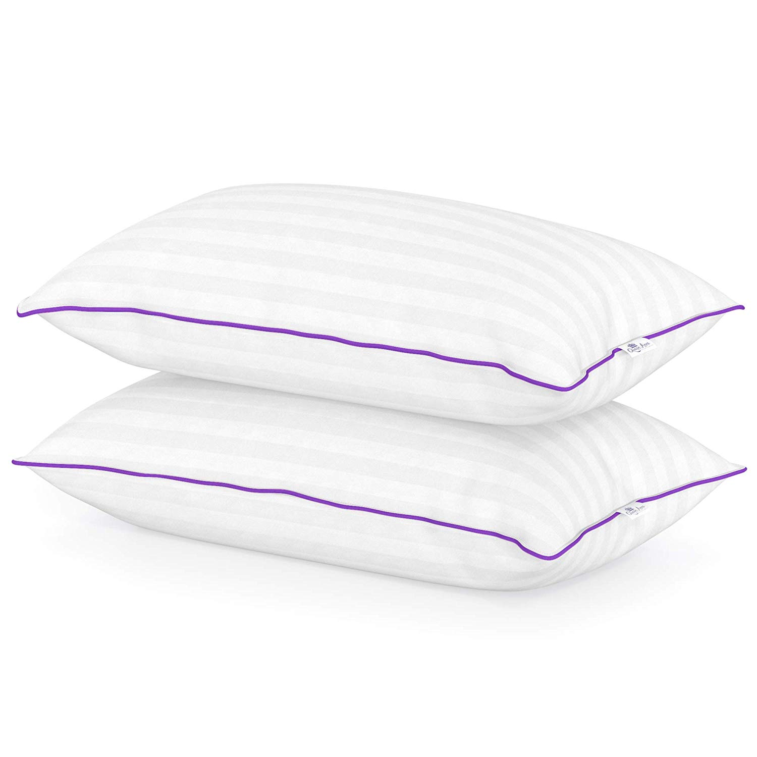 Two (2) Pack Pillows - Luxury Synthetic Down Alternative Pillows - Queen Anne Pillow Co. Majesty Down - Hypoallergenic Allergy Free Bed Pillows - Made in USA (Queen Medium)