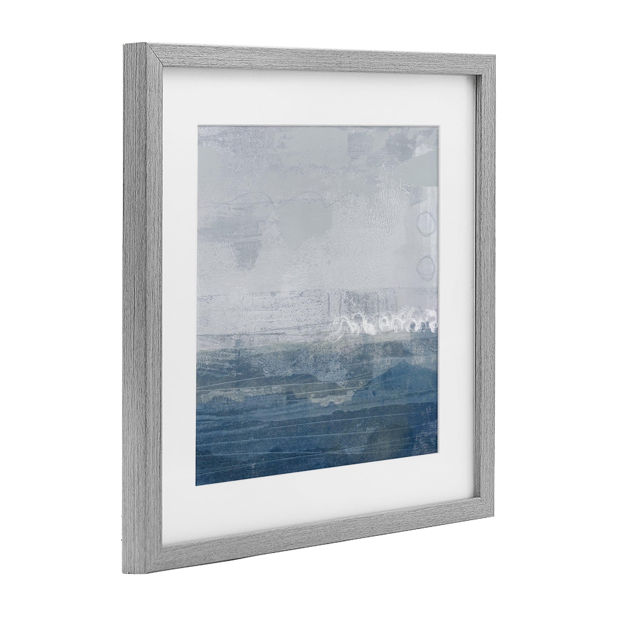 Stupell Industries Ocean Tide Abstract Gray Framed Print Under Glass, design by Dan Meneely