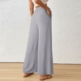 thumbnail image 5 of CQONEPT Wide Leg Pant for Women Button Palazzo High Waist Pants Casual Loose Fit Trendy Comfy Trousers Gray XL, 5 of 5