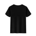 thumbnail image 4 of Camiseta informal de manga corta con estampado de eslogan para mujer, cuello redondo, ligeramente elástica, para adultos, hombres, mujeres, adolescentes, jóvenes., 4 of 4