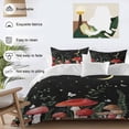 thumbnail image 4 of Mushrooms Black Duvet Cover Set, Botanical Leaf Butterflies Country Moon Soft Duvet Cover Full Size Bedding Set 4 Pieces, 1 Quiltcover and 2 Pillowcases with Zipper, 1 Bed Sheet for All Seasons, 4 of 9