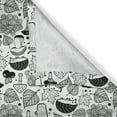 thumbnail image 4 of Ambesonne Hedgehog Window Valance, Ecological Woodland, 54" X 12", Black White, 4 of 5