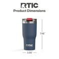 thumbnail image 6 of RTIC 20 oz Ceramic Lined Insulated Essential Tumbler, Leak-Resistant Lid, Patriot, 6 of 9