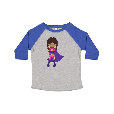 

Inktastic African American Girl Superhero Girl Cape Gift Toddler Toddler Girl T-Shirt