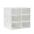 thumbnail image 3 of 24PCS Shoe Storage Boxes Clear Plastic Stackable -White, 3 of 4