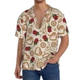 thumbnail image 1 of Balery Valentine'S Day Rose Camisa Casual de Manga Corta con Botones para Hombre, Texturizada, Estilo Cubano, para Playa, Verano-X-Large, 1 of 5