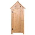 thumbnail image 2 of UBesGoo 70" Wood Outdoor Storage Shed with Wooden Lockers,Garden Tool Shed, 2 of 9