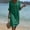 Army Green women 3/4 sleeve midi dress a1, variant on Women's V Neck 3/4 Sleeve Button Down Flowy Midi Dresses Casual Beach Summer Sundresses with Pockets, Yellow S