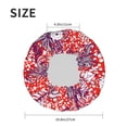 thumbnail image 6 of YFYANG Women's Double Waterproof Shower Cap, Red Floral Line Art Reusable Hair Cap for All Hair Styles and Head Sizes, 6 of 9