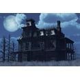 thumbnail image 2 of Abandoned Haunted House Moonlight Wall Mural by Wallmonkeys Peel and Stick Graphic (24 in W x 16 in H) WM104704, 2 of 4