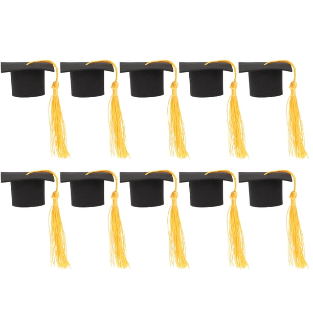 10 mini adornos de recuerdo para tartas y fiestas de graduación.