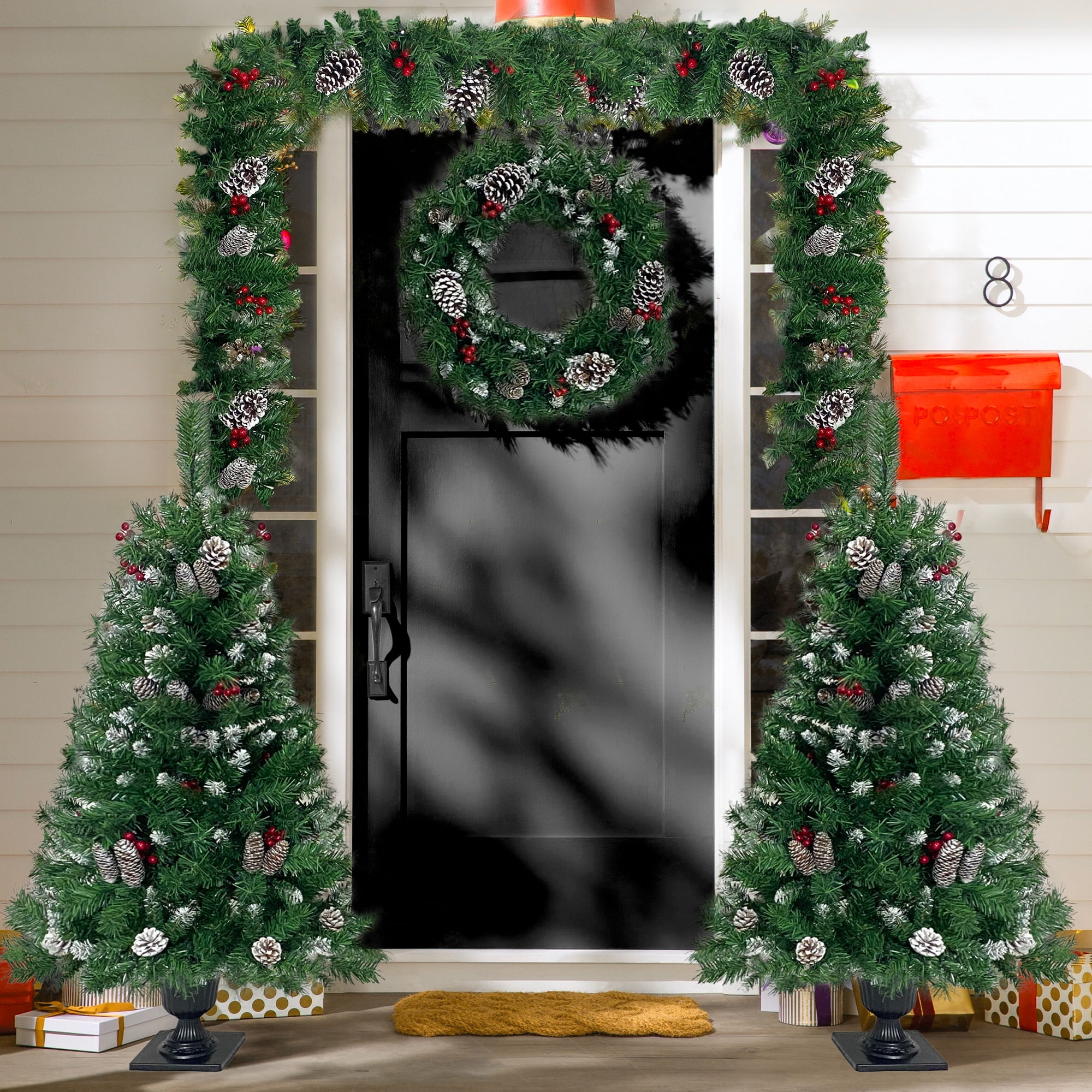 Artgar 26 Christmas Wreath, Large Pine Wreath, Christmas Wreaths for Front  Door, Artificial Green Christmas Pine Wreath for Home Indoor Outdoor Decor  for Walls Windows Porches Farmhouse Decor - Yahoo Shopping