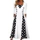 thumbnail image 1 of Vestido largo casual de verano con estampado de lunares y cuello cuadrado para mujer Fridja  bnh6236, 1 of 5