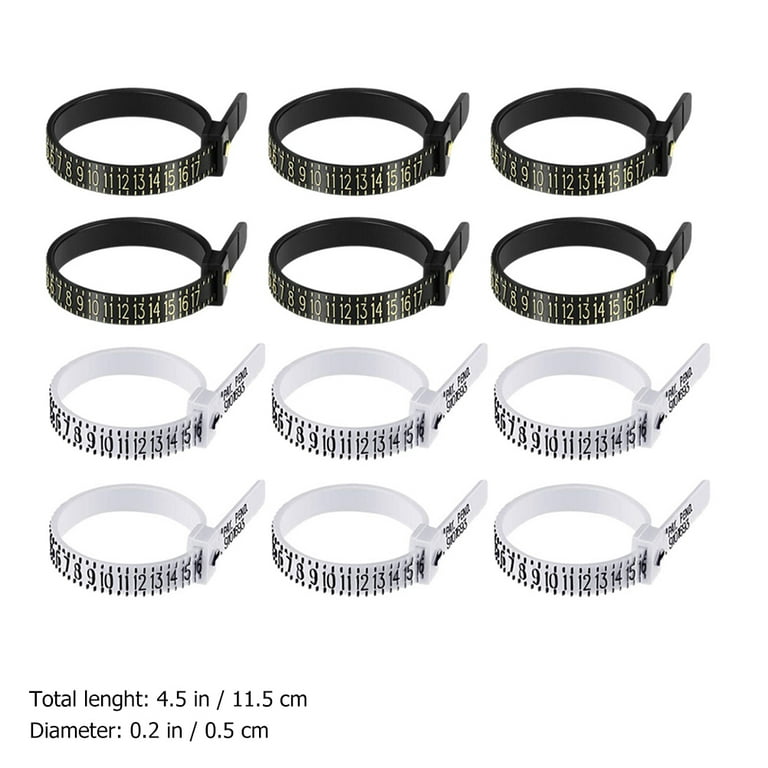 PHYHOO Stainless Steel Finger Ring Sizer Measuring Ring Tool, Size 1-13  with Half Size, 27 Pcs