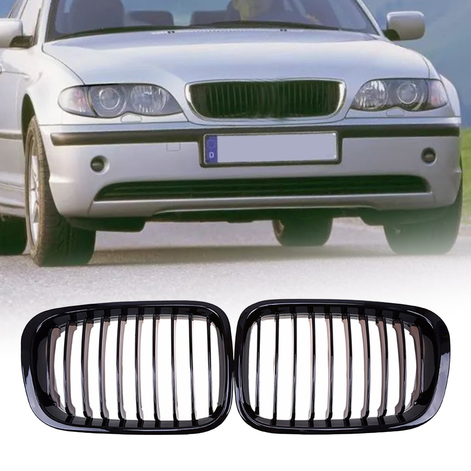 XWQ 1 Pair Kidney Grilles Eco-friendly Perfect Fitment ABS Front