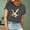Dark Gray, variant on QUNYINEY Easter Tee Shirts Womens Short Sleeve Casual Pullover Crew Neck Tops Loose Women's Tops