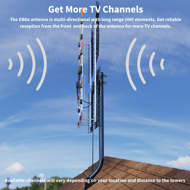 Antennas Direct 8-Element Bowtie UHF Outdoor TV Antenna, Multi