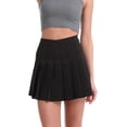 thumbnail image 4 of Falda corta de tenis plisada de cintura alta para mujer y niña, minifalda escolar con pantalones cortos con forro, 4 of 4