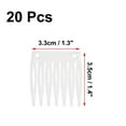 thumbnail image 2 of Unique Bargains Women Plastic 7 Teeth Hair Comb Clip Hairdressing DIY Accessories Clear 20Pcs, 2 of 7