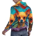 thumbnail image 6 of Sigee Colorful Textured Chihuahua for Men's Pullover Hoodie Sweatshirts Adult Casual Long Sleeve Sweatshirts ,Sizes S-4XL-4X-Large, 6 of 7