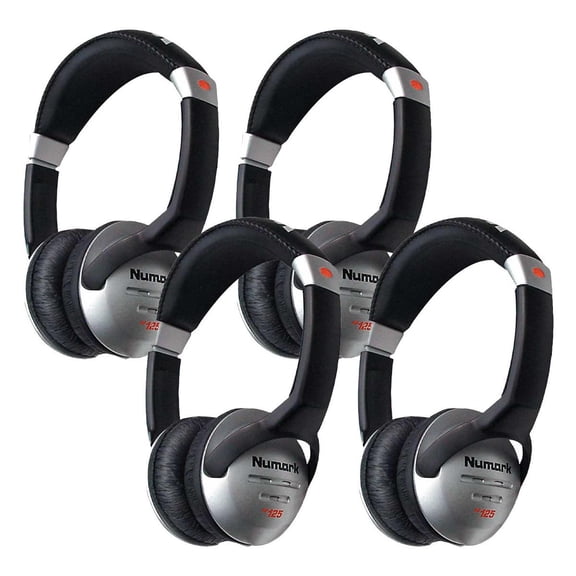 Numark HF125 Professional Over-Ear DJ Headphones 4-Pack