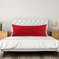 thumbnail image 2 of PiccoCasa Cotton Body Pillow Case Zippered Long Pillow Cover 1 Pc Queen Red 20" x 54", 2 of 7