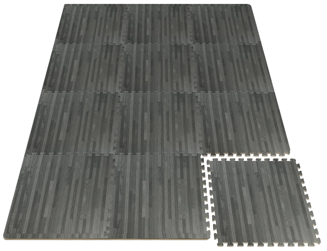 Sorbus Interlocking Floor Mat Wood, Wood Foam Floor Tiles
