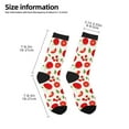thumbnail image 5 of Junzan Fresh Red Tomato Mens Funny Socks For Men Women Colorful Fun Novelty Crew Patterned Socks, 5 of 9