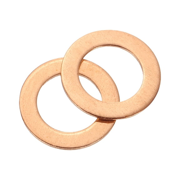 Uxcell M6 Flat Washer, 36 Pack Copper Ring Washer 10mm OD 1mm Thick Sealing Gasket Ring