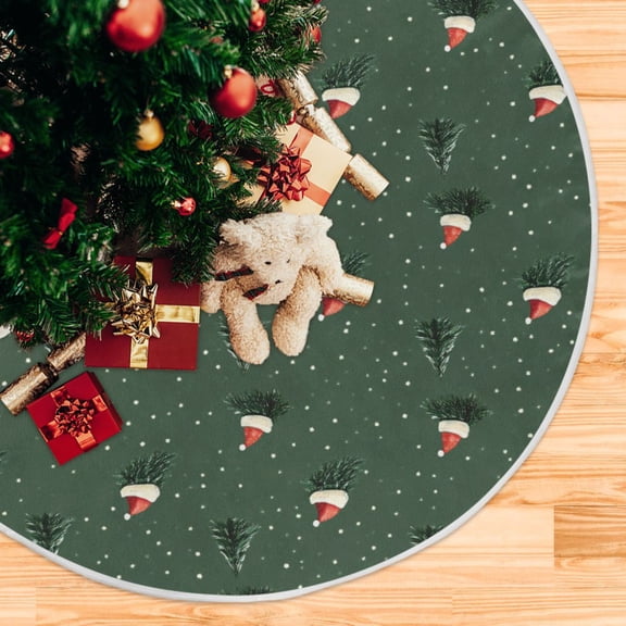 Yayeee Christmas Tree Skirt 35 inches for Xmas Tree Holiday Party Decoration, Christmas Forest