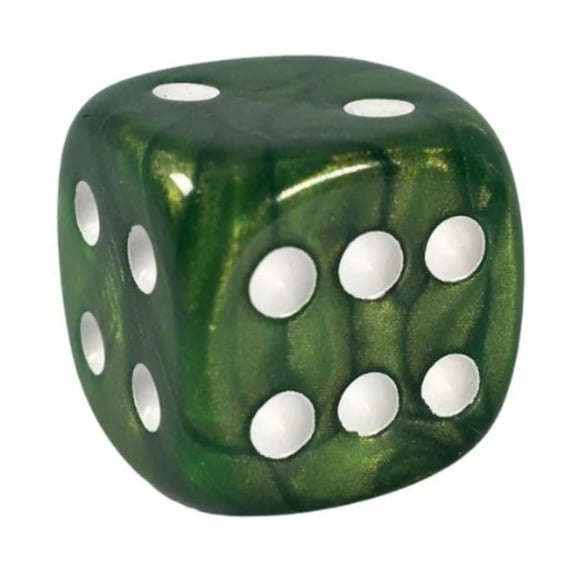 Role 4 Initiative d6 18mm Emerald Dragon Shimmer w/White (12)