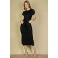 thumbnail image 4 of Tie Front Short Sleeve Side Slit Dress, 4 of 9