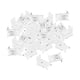 thumbnail image 3 of 30 piezas de soportes para barras de cortina, soportes para barras, accesorios de fácil instalación para cortinas Blanco, 3 of 9