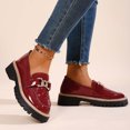 thumbnail image 4 of Women Chunky Heel Loafers Anti-Slip Lug Sole Platform Casual Work Business Dress Shoes, 4 of 6