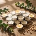 thumbnail image 2 of PYAN-Soy Tea Lights Candles 100 Pack, 4 Hours Tealights Candles Bulk Unscented Small Tea Candles - 100% Natural Soy | Long Burning | Smokeless for Emergency, Dinner, Home, 2 of 3