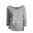 thumbnail image 1 of Thread Tank Free Hugs Women's Slouchy 3/4 Sleeves Raglan Sweatshirt Sport Grey Small, 1 of 3