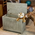 thumbnail image 5 of Eccostyle Solid Bamboo Storage Chest Bench - Brushed Gray, 5 of 7