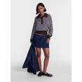 thumbnail image 2 of No Boundaries Self Tie Denim Cotton Mini Skort, Women’s XXS-XXL, 2 of 6