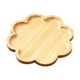 thumbnail image 2 of Bandeja de snacks de madera estilo japonés • Bandeja personalizable de snacks de madera de bambú • Diseño de flores cuadradas de 3 compartimentos • Uso casero de té de postre, 2 of 6