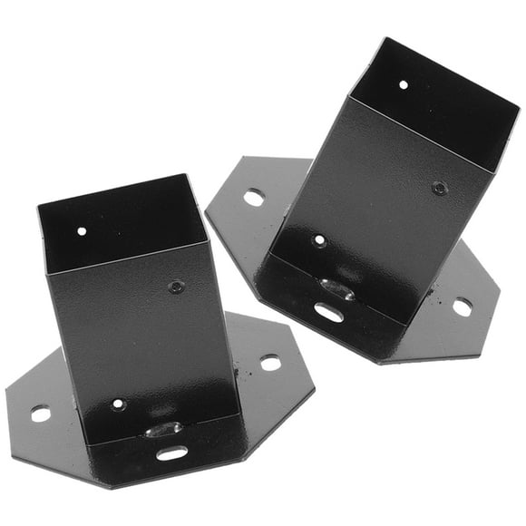 UPOUART 2Pcs Fence Post Base Protectors Metal Black for Office Building