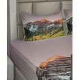 thumbnail image 2 of Ambesonne Colorful Fitted & Top Sheet Set with Shams, America Mountain Peaks, Multicolor, 2 of 4