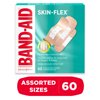 BAND-AID Brand Skin-Flex Adhesive Bandages, Assorted Sizes, 60 Count