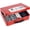 Red, variant on Digital Keypad Lock Security Box for Personal Items, Cash, Passport, Jewelry, Ideal for Home, Office, Garage Sale, 11.8" x 9.4" x 3.5" Pink Metal Safe