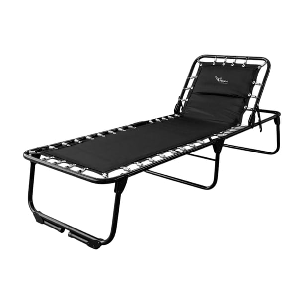 Catre Plegable Acojinado Reclinable 5 Posiciones (Mod KRA-L) Negro