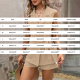 thumbnail image 3 of LEKODE Women Summer 2 Piece Outfits Wrap V Neck Sleeveless Button Down Tie Waist Vest High Waist Drawstring Shorts Sets Business Work Matching Set with Pockets Brown L, 3 of 7